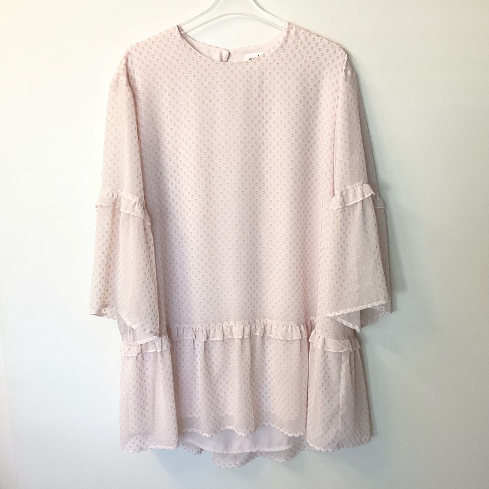Seed Heritage Swiss Dot Chiffon Dress - Pink - 8